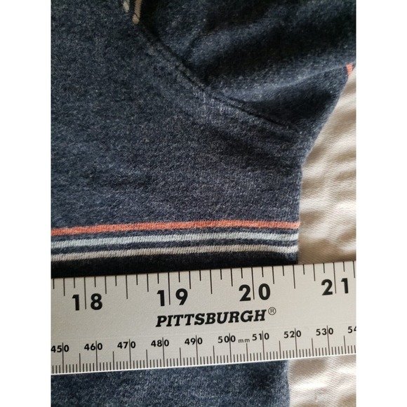 Vissla Decker Washed Hoodie Mens Medium Blue‎ Multi Color Striped Street Fashion - Picture 12 of 14